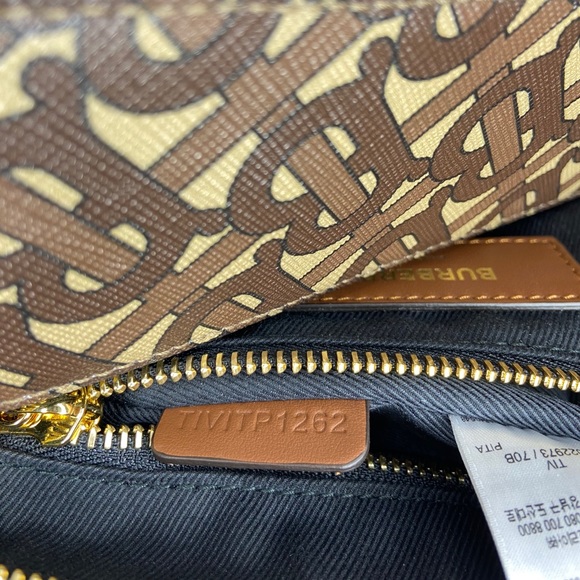 BURBERRY TB Monogram Logo Beige Travel Handbag NWT - Picture 13 of 16